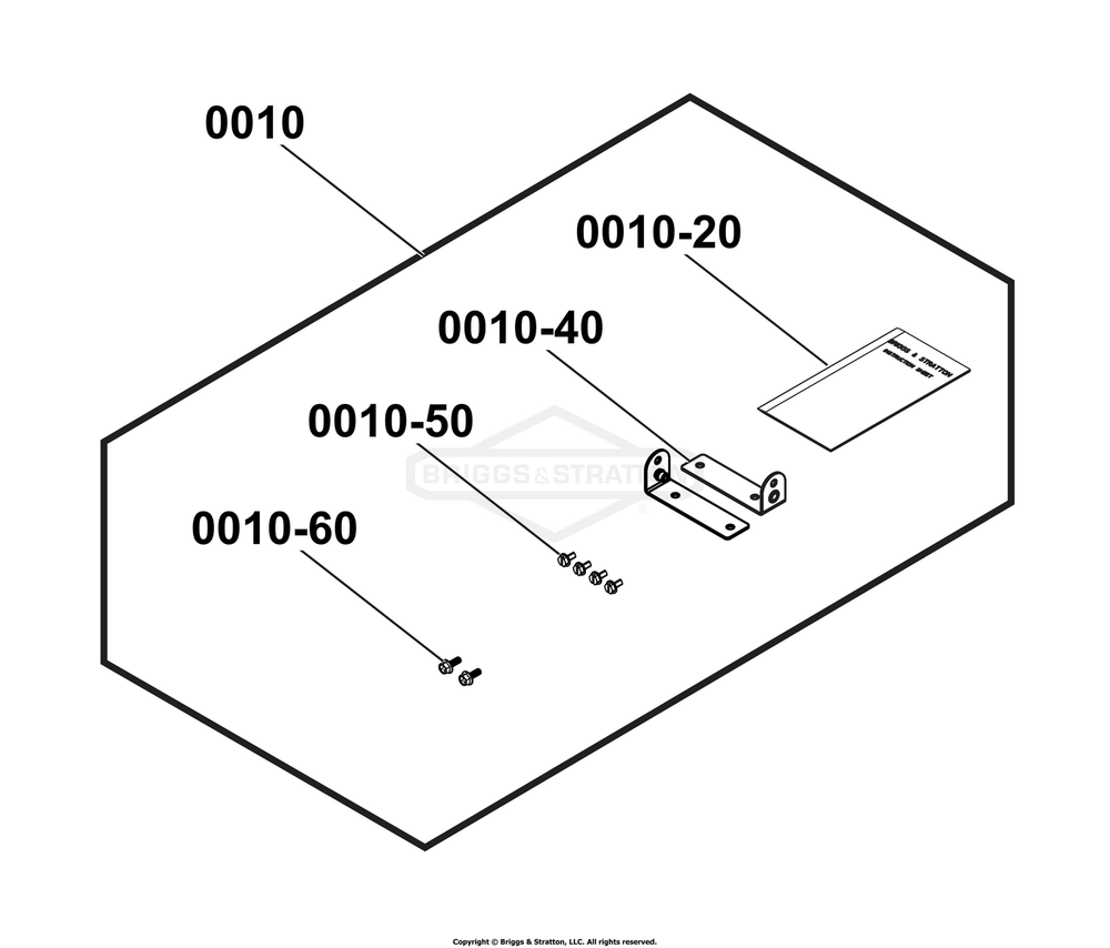 6920-00 - Wind Brackets / Wind Brackets Diagram and Parts List for 040746-00  Briggs and Stratton Generator